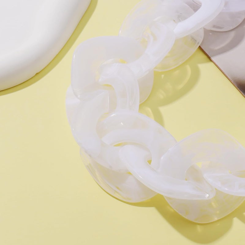 Bocar Statement Chunky Acrylic Cuban Choker Necklace Fashion Bib Collar Chain Necklace for Women(NK-10666) - Image 3